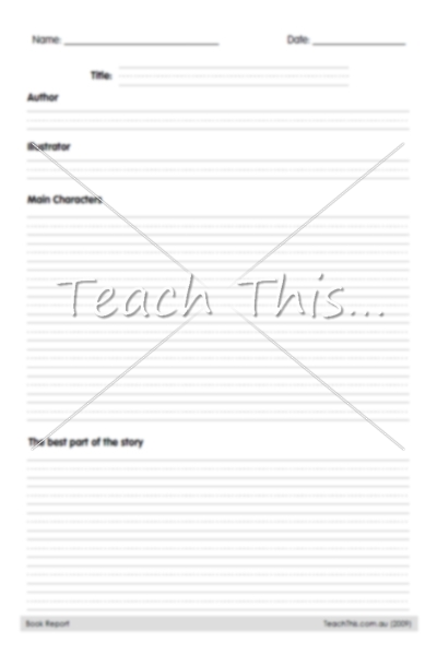 Teaching book report