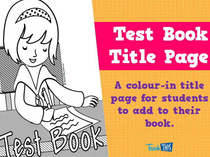test book title page teacher resources and classroom games title page for book