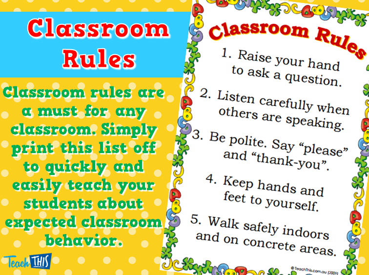 Classroom Rules :: Teacher Resources and Classroom Games :: Teach This