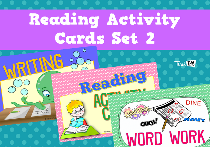 Reading Activity Cards Set 2 Teacher Resources and Classroom Games