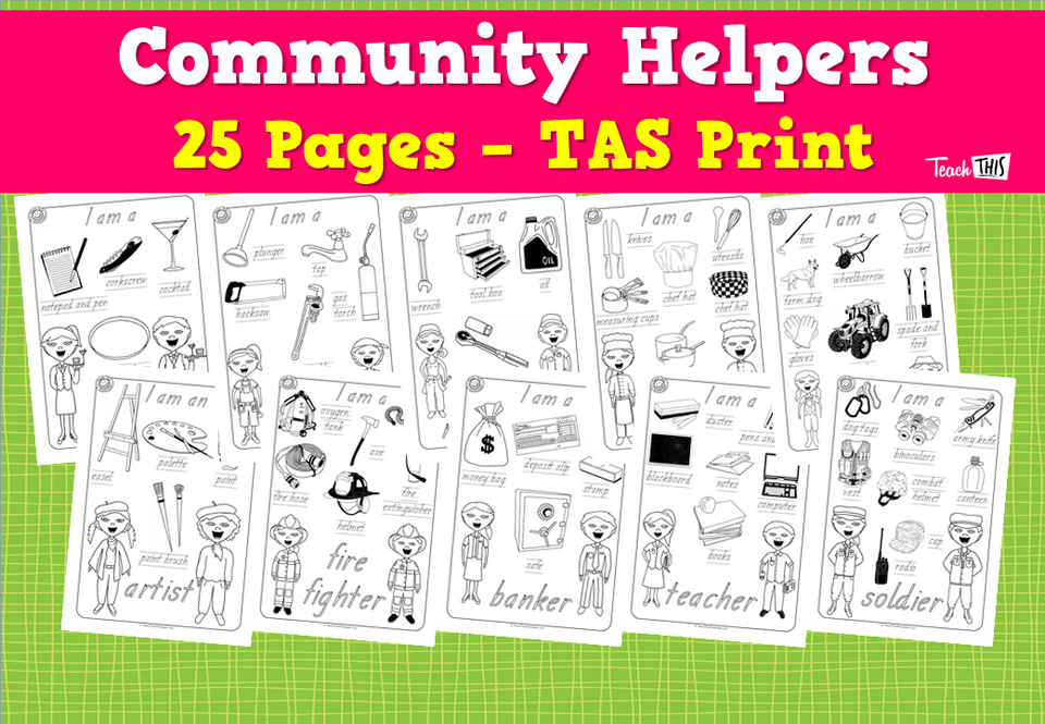 Community Helpers - 25 Pages - TAS Print :: Teacher Resources and ...