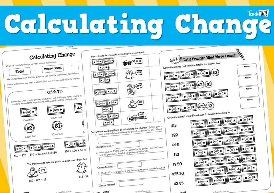 Calculating Change :: Teacher Resources and Classroom Games :: Teach This