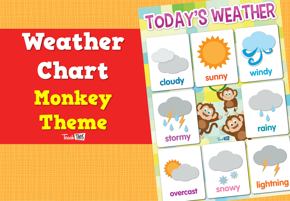 Weather Chart Monkey Theme Teacher Resources and Classroom Games