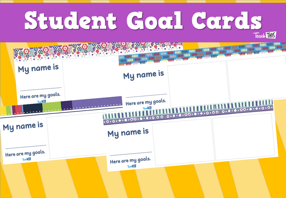 Student Goal Cards Teacher Resources and Classroom Games Teach This