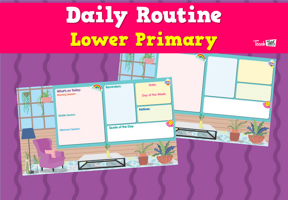 Daily Routine- Lower Primary :: Teacher Resources and Classroom Games ...
