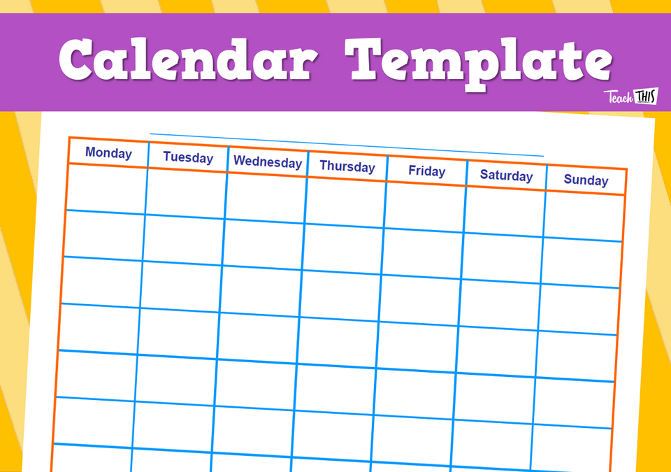 calendar template teacher resources and classroom games teach this