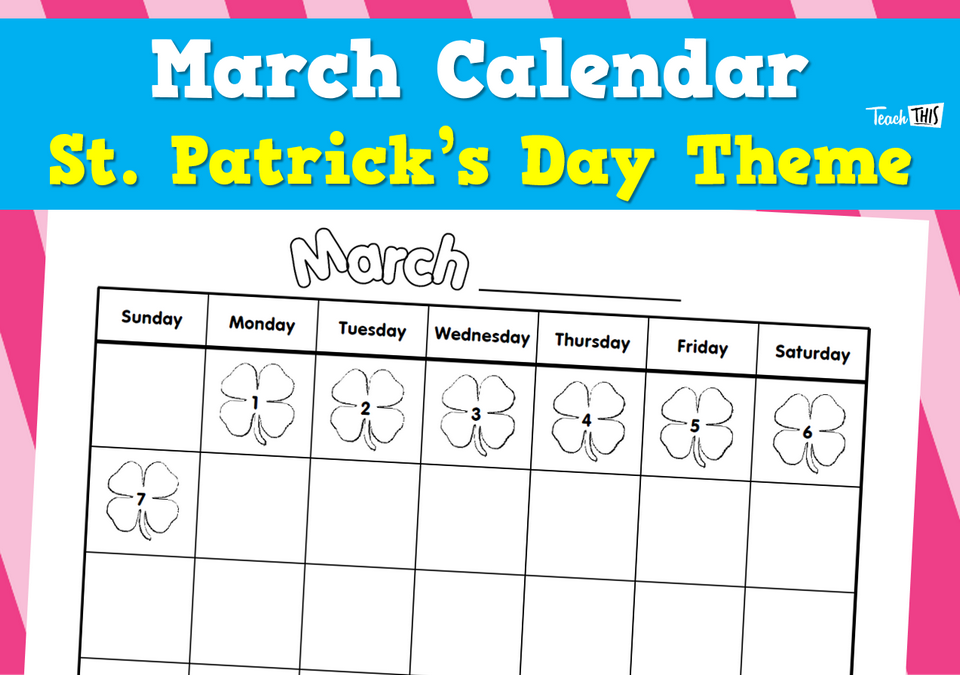 March Calendar :: Teacher Resources and Classroom Games :: Teach This