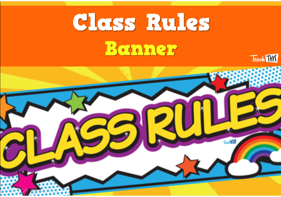 Pop Art Banner - Class Rules :: Teacher Resources and 