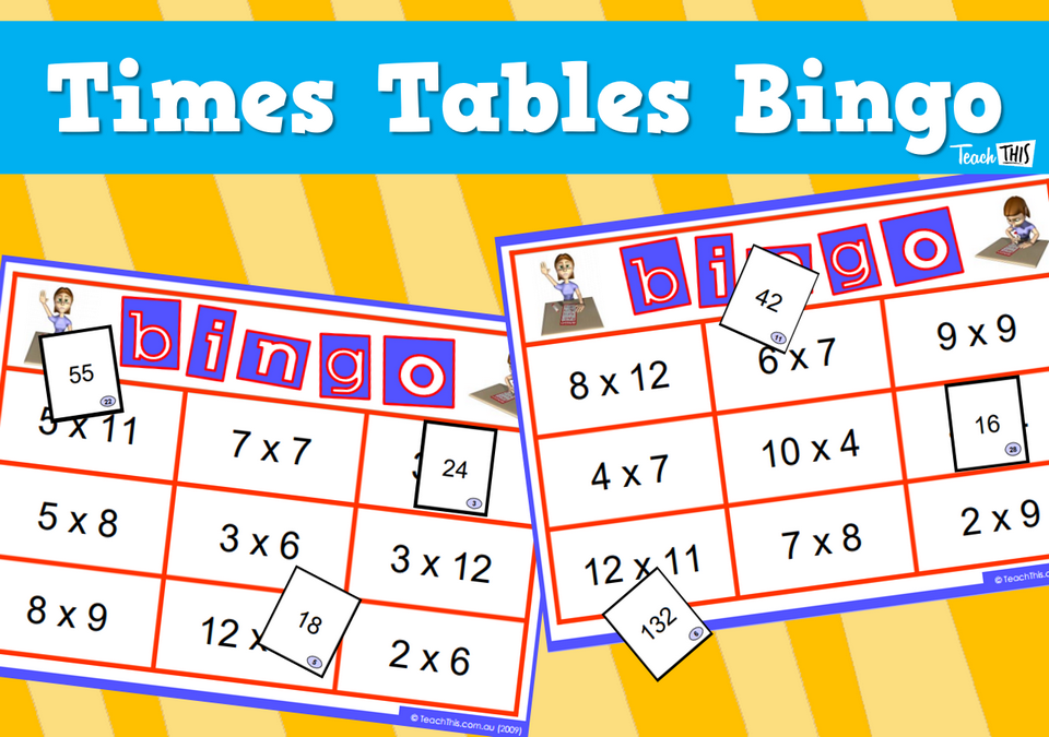 Times Tables Bingo Teacher Resources and Classroom Games Teach This