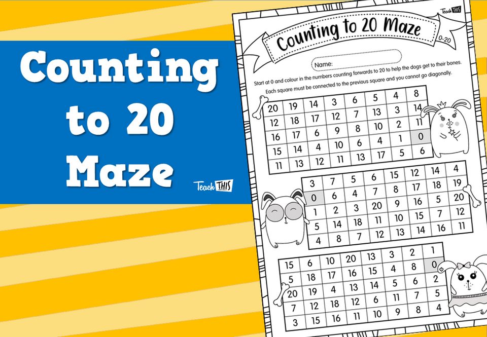 Counting to 20 Maze Teacher Resources and Classroom Games Teach This
