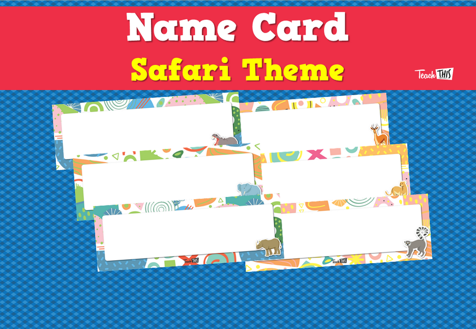 name-card-safari-theme-teacher-resources-and-classroom-games-teach-this for Safari Name Tags Free Printable Name Card - Safari Theme :: Teacher Resources and Classroom Games :: Teach This for Safari Name Tags Free Printable